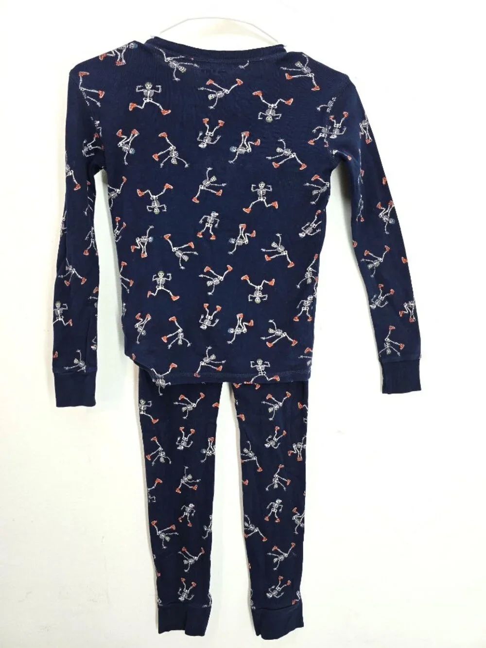 OLd Navy Dancing Skeleton Halloween Pajama Set Kids Size Large